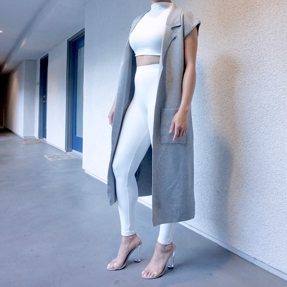 Sioni Vest Grey Long